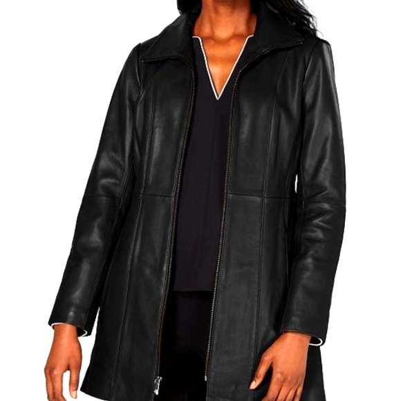 Ann Klein Vintage Lamb Leather Beautifully Cut in Back - Picture 4 of 16